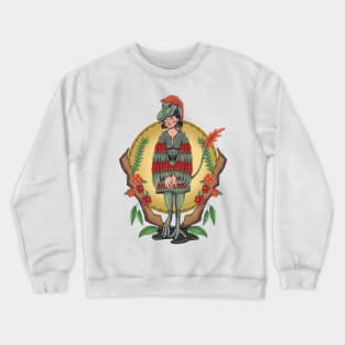 dinosaur girl Crewneck Sweatshirt